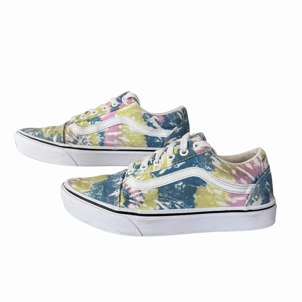Vans Comfy Cush Old Skool Tie Dye Lace Up Shoes Sneakers MEN 6/WOMEN 7.5 Groovy‎